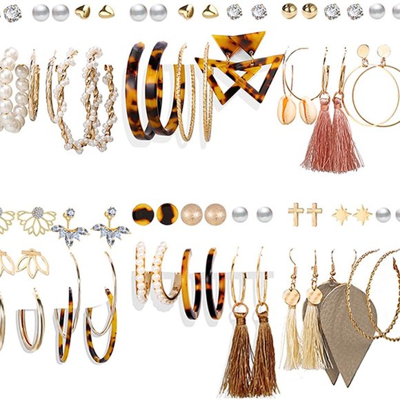 36 Pairs Fashion Earrings Set - Picture 2 of 14